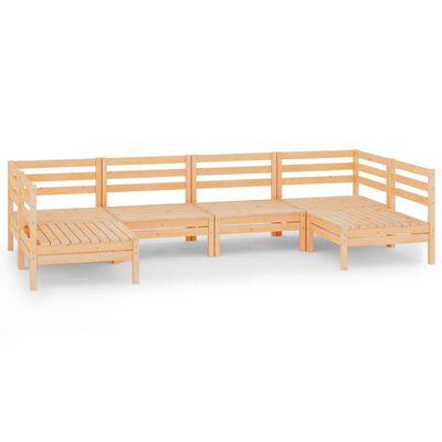 vidaXL Set Salotto da Giardino 6 pz in Legno Massello di Pino