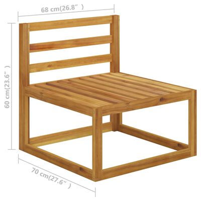 vidaXL Set Divani da Giardino 6 pz con Cuscini in Massello di Acacia