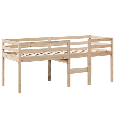 vidaXL Letto a Soppalco con Tetto 75x190 cm in Legno Massello di Pino