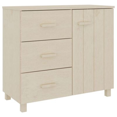 vidaXL Credenza HAMAR ambra 90x40x80 cm in Legno Massello di Pino