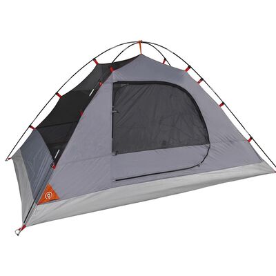 vidaXL Tenda da Campeggio a Cupola 2 Persone Grigio e Arancione