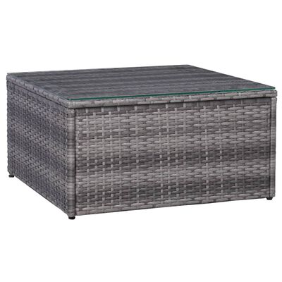 vidaXL Set Divani da Giardino 8 pz con Cuscini in Polyrattan Grigio