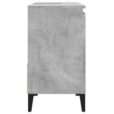 vidaXL Armadietto da Bagno Grigio Cemento 65x33x60cm Legno Multistrato