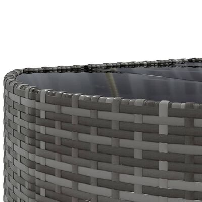 vidaXL Set Divani da Giardino 7 pz con Cuscini Grigio in Polyrattan