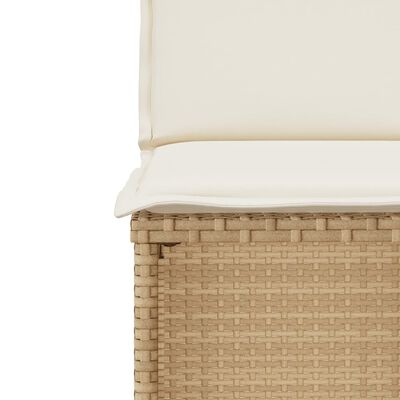 vidaXL Set da Bistrò 3 pz con Cuscini Beige in Polyrattan