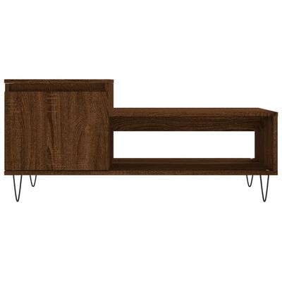 vidaXL Tavolino da Salotto Rovere Marrone100x50x45cm Legno Multistrato