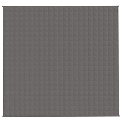 vidaXL Coperta Ponderata Grigia 220x235 cm 11 kg Tessuto