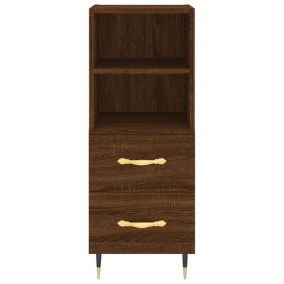 vidaXL Credenza Rovere Marrone 34,5x34x180 cm in Legno Multistrato