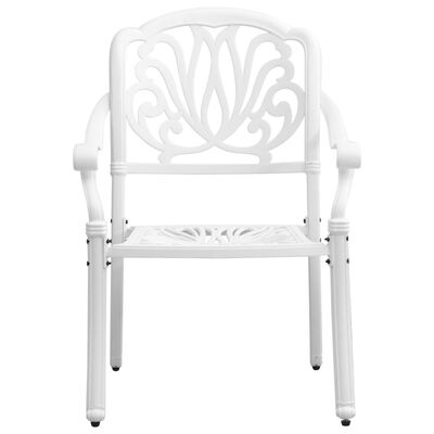 vidaXL Set da Pranzo da Giardino 5 pz Bianco in Alluminio Pressofuso