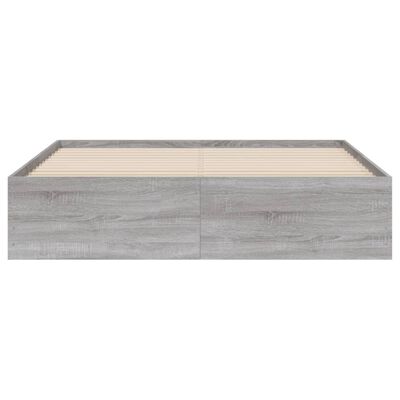 vidaXL Giroletto Cassetti Grigio Sonoma 140x200 cm Legno Multistrato