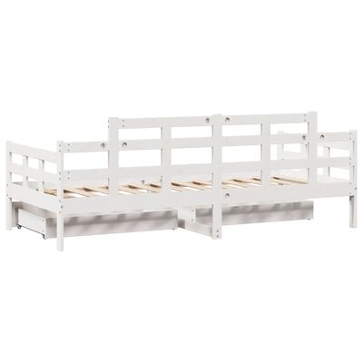 vidaXL Dormeuse con Cassetti Bianca 80x200 cm Legno Massello di Pino