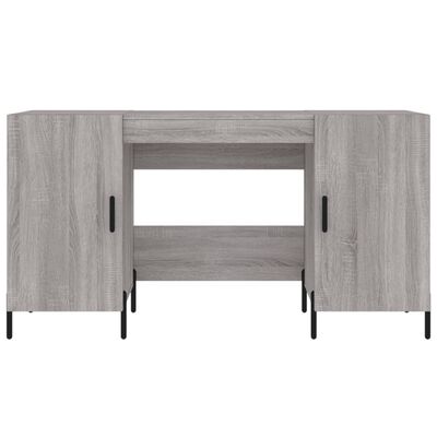 vidaXL Scrivania Grigio Sonoma 140x50x75 cm in Legno Multistrato