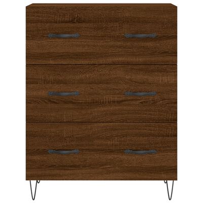 vidaXL Credenza Rovere Marrone 69,5x34x180 cm in Legno Multistrato