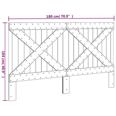 vidaXL Testiera 180x104 cm in Legno Massello di Pino