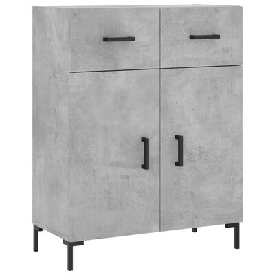 vidaXL Credenza Grigio Cemento 69,5x34x180 cm in Legno Multistrato