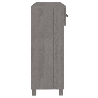 vidaXL Consolle HAMAR Grigio Chiaro 90x35x90 cm Legno Massello di Pino