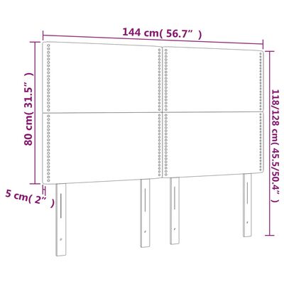 vidaXL Testiere 4 pz Tortora 72x5x78/88 cm in Tessuto