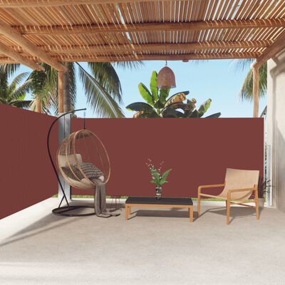 vidaXL Tenda da Sole Laterale Retrattile Marrone 160x600 cm