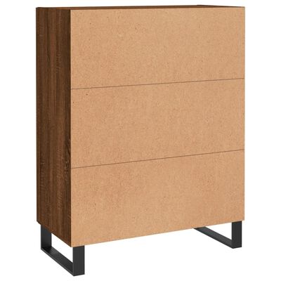 vidaXL Credenza Rovere Marrone 69,5x34x90 cm in Legno Multistrato