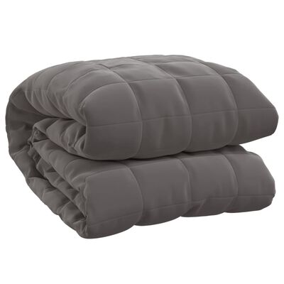 vidaXL Coperta Ponderata Grigia 137x200 cm 10 kg Tessuto