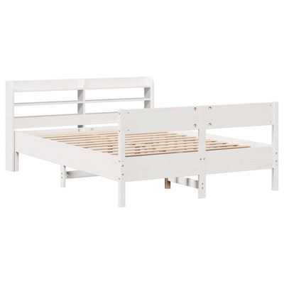 vidaXL Letto senza Materasso Bianco 120x200 cm Legno Massello di Pino