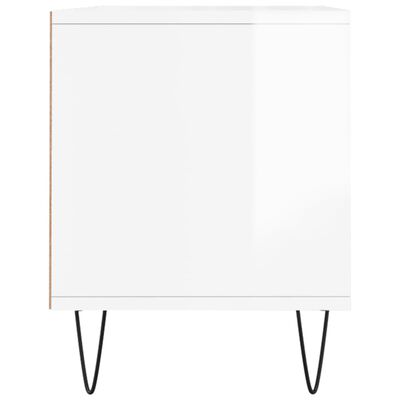 vidaXL Mobile Porta TV Bianco Lucido 100x34,5x44,5cm Legno Multistrato