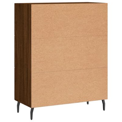 vidaXL Credenza Rovere Marrone 69,5x34x90 cm in Legno Multistrato