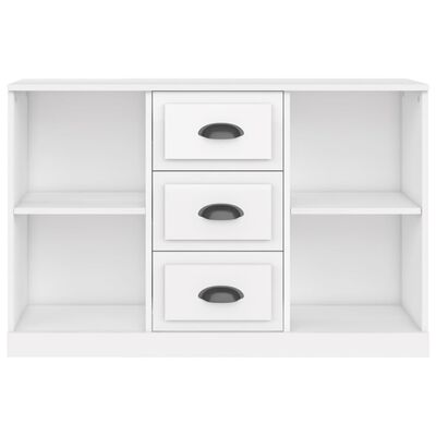 vidaXL Credenza Bianco Lucido 104,5x35,5x67,5 cm in Legno Multistrato