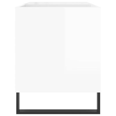 vidaXL Mobile Porta Dischi Bianco Lucido 85x38x48 cm Legno Multistrato