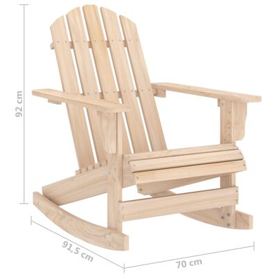 vidaXL Sedia a Dondolo Giardino Adirondack in Legno Massello di Abete