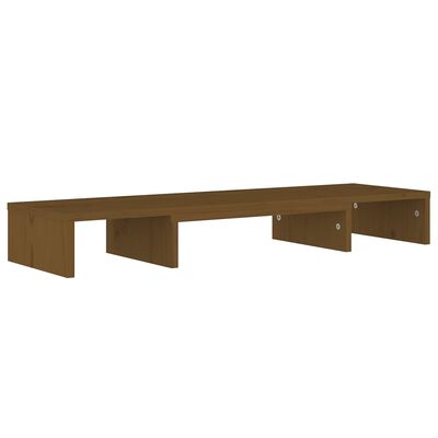 vidaXL Supporto per Monitor Ambrato 80x24x10,5 cm Legno Massello Pino