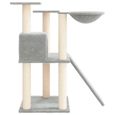 vidaXL Albero per Gatti con Tiragraffi in Sisal Grigio Chiaro 83 cm