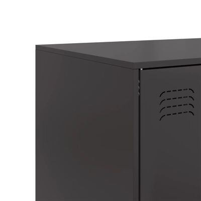 vidaXL Credenza Nera 67x39x95 cm in Acciaio