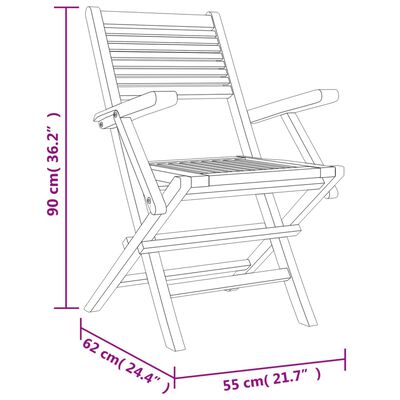 vidaXL Set da Pranzo per Giardino 5 pz in Legno Massello di Teak