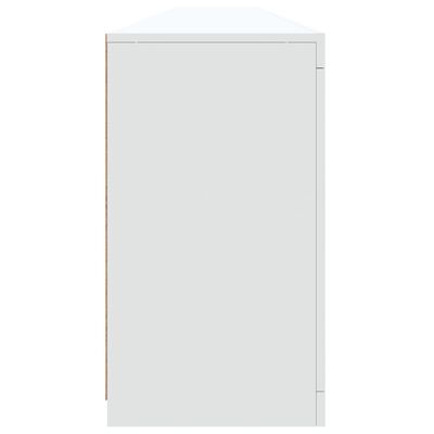 vidaXL Credenza con Luci LED Bianca 283x37x67 cm