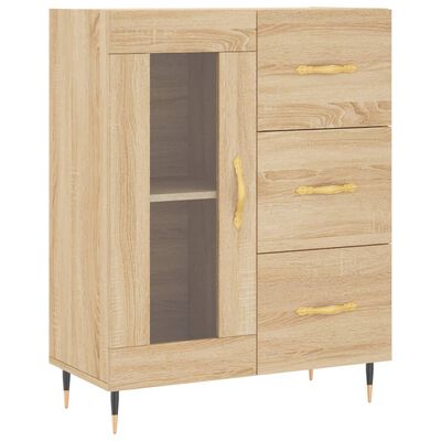 vidaXL Credenza Rovere Sonoma 69,5x34x90 cm in Legno Multistrato