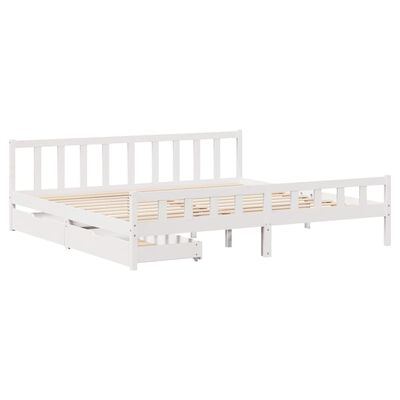 vidaXL Letto senza Materasso Bianco 180x200 cm Legno Massello di Pino