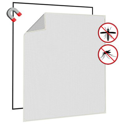 vidaXL Zanzariera Magnetica per Finestre Bianca 130x150 cm