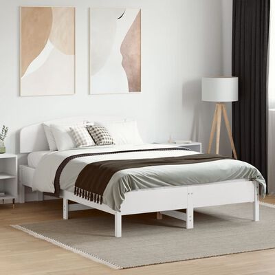 vidaXL Letto senza Materasso Bianco 140x190 cm Legno Massello di Pino