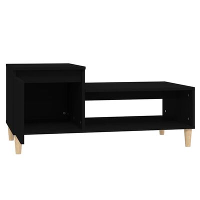 vidaXL Tavolino da Salotto Nero 100x50x45 cm in Legno Multistrato