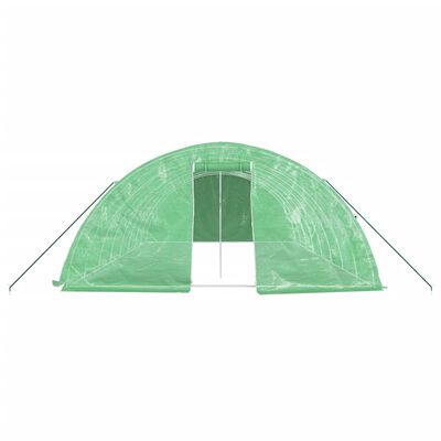 vidaXL Serra con Telaio in Acciaio Verde 40 m² 8x5x2,3 m