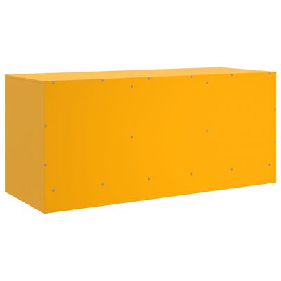 vidaXL Mobile Porta TV Giallo Senape 99x39x44 cm in Acciaio