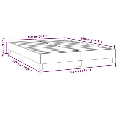 vidaXL Giroletto senza Materasso Blu Scuro 160x200 cm in Velluto