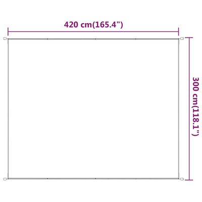 vidaXL Paravento Verticale Verde Chiaro 300x420 cm in Tessuto Oxford