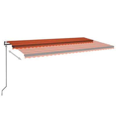 vidaXL Tenda da Sole Retrattile Automatica 600x350 cm Arancio Marrone