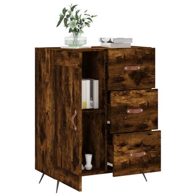 vidaXL Credenza Rovere Fumo 69,5x34x90 cm in Legno Multistrato