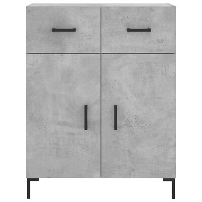 vidaXL Credenza Grigio Cemento 69,5x34x180 cm in Legno Multistrato