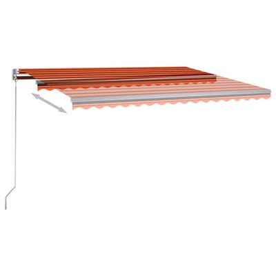 vidaXL Tenda Automatica Sensore Vento e LED 400x350 cm Arancio Marrone