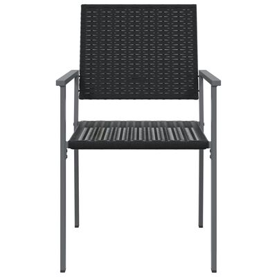 vidaXL Sedie da Giardino 2 pz Nere 54x62,5x89 cm in Polyrattan