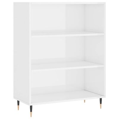 vidaXL Credenza Bianco Lucido 69,5x34x180 cm in Legno Multistrato